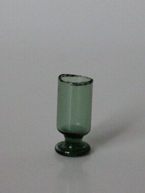 Teeny Tiny Miniature Green Glass